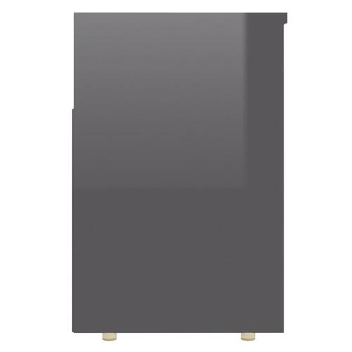 Skobænk 105x30x45 cm spånplade grå højglans