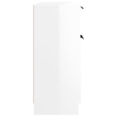 Skænk 60x30x70 cm konstrueret træ hvid højglans