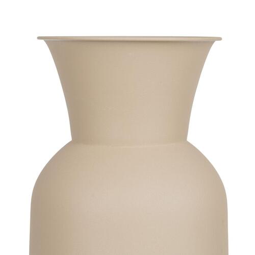 Vase 19 x 19 x 51 cm Flødefarvet Jern