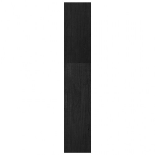 Bogreol/rumdeler 40x30x167,5 cm massivt fyrretræ sort