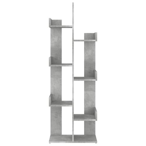 Bogreol 48x25,5x140 cm konstrueret træ betongrå