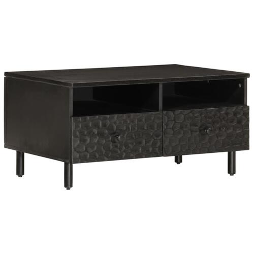 Sofabord 80x54x40 cm massivt mangotræ sort