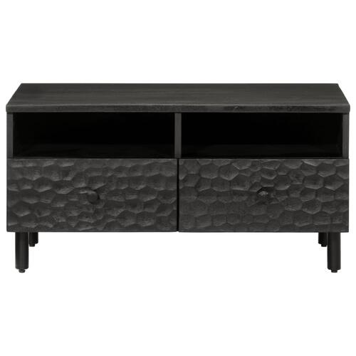 Sofabord 80x54x40 cm massivt mangotræ sort
