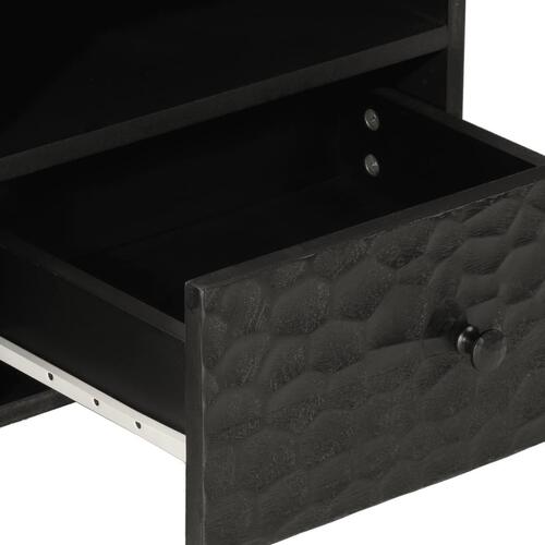 Sofabord 80x54x40 cm massivt mangotræ sort