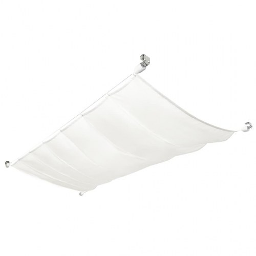 Solsejl til terrassen komplet sæt oxford-stof 140 x 420 cm