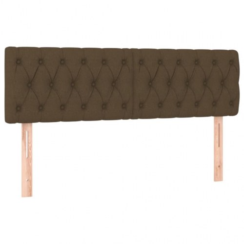 Kontinentalseng med madras 160×200 cm - stof, mørkebrun