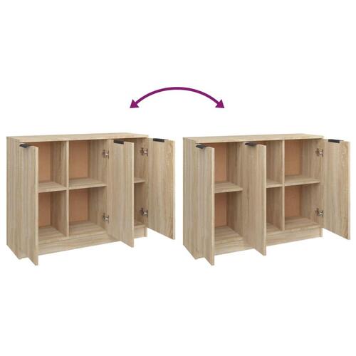 Skænk 90,5x30x70 cm konstrueret træ sonoma-eg