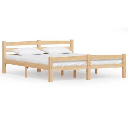 Sengestel 160x200 cm massivt fyrretræ