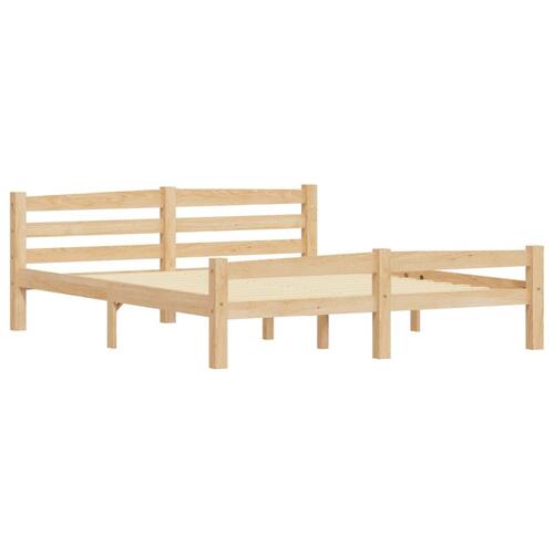 Sengestel 160x200 cm massivt fyrretræ