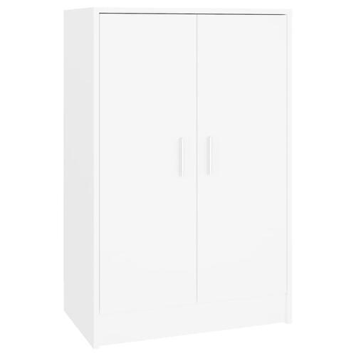 Skoskab 60x35x92 cm konstrueret træ hvid