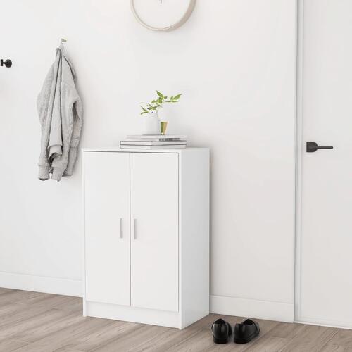 Skoskab 60x35x92 cm konstrueret træ hvid