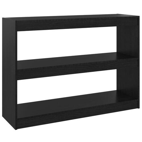 Bogreol/rumdeler 100x30x71,5 cm fyrretræ sort