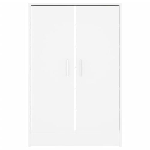 Skoskab 60x35x92 cm konstrueret træ hvid