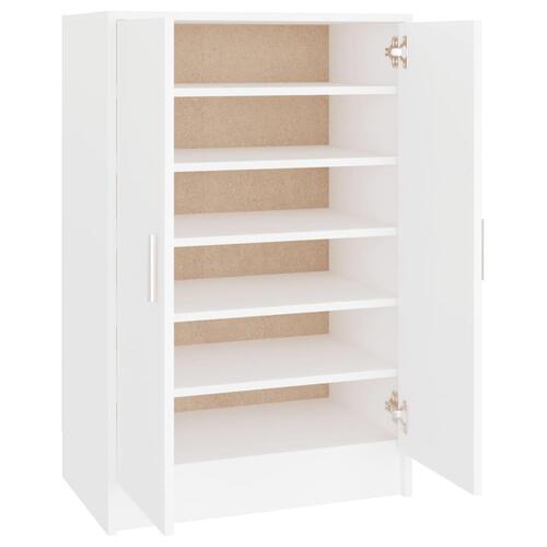 Skoskab 60x35x92 cm konstrueret træ hvid