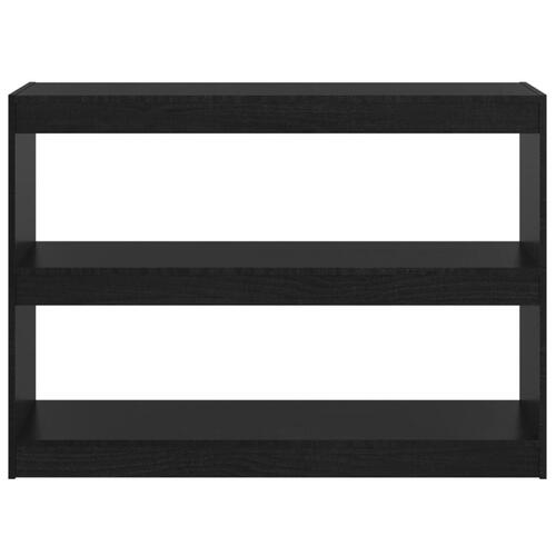 Bogreol/rumdeler 100x30x71,5 cm fyrretræ sort
