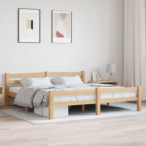 Sengestel 180x200 cm massivt fyrretræ