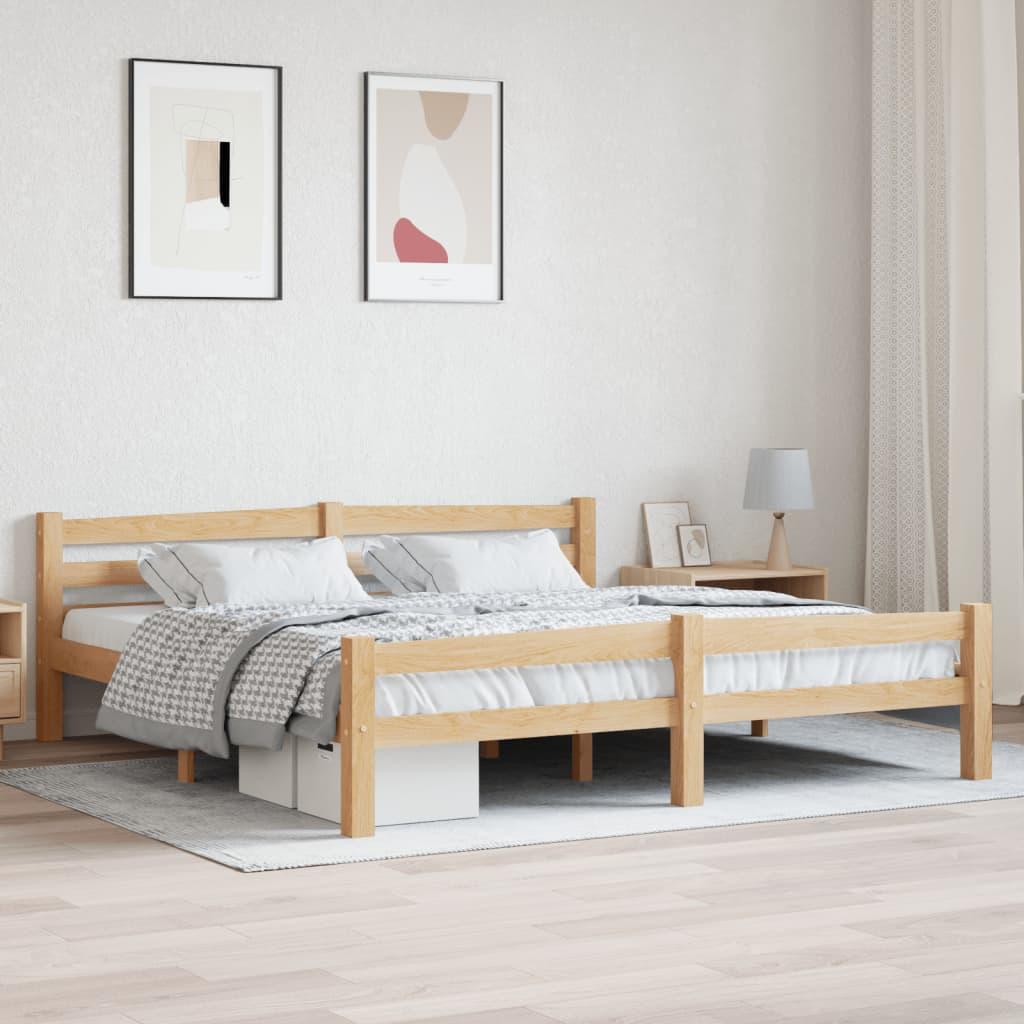 Sengestel 180x200 cm massivt fyrretræ