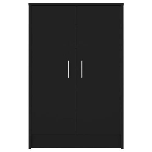 Skoskab 60x35x92 cm konstrueret træ sort