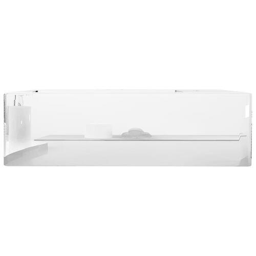 Håndvask med overløb 49 x 25 x 15 cm keramik sølvfarvet