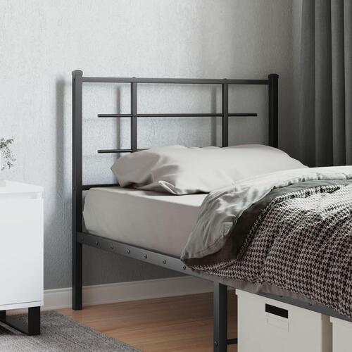 Sengegavl 100 cm metal sort