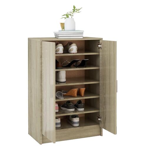 Skoskab 60x35x92 cm konstrueret træ sonoma-eg
