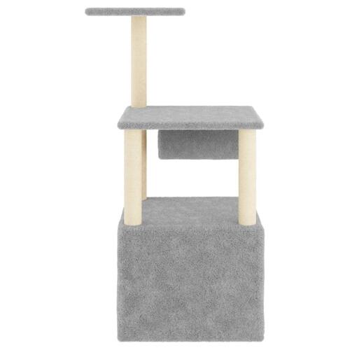 Kradsetræ med sisalkradsestolper 109,5 cm lysegrå