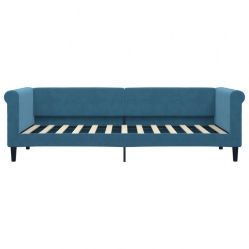 Daybed i velour 80 x 200 cm - blå