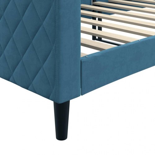 Daybed i velour 80 x 200 cm - blå