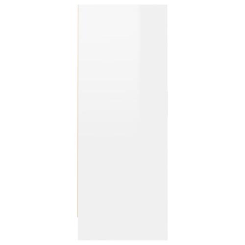 Skoskab 60x35x92 cm konstrueret træ hvid højglans