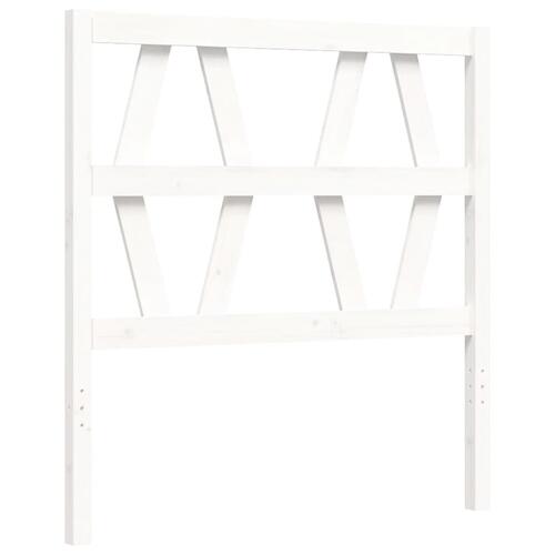 Sengeramme uden madras 90x200 cm massivt fyrretræ hvid
