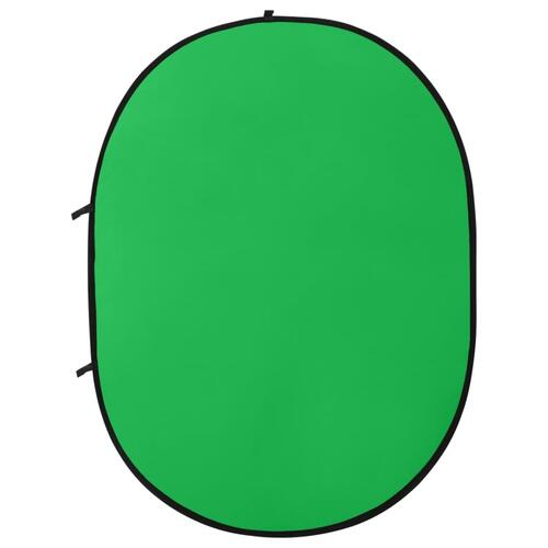 2-i-1 oval fotobaggrund 200x150 cm grøn og blå