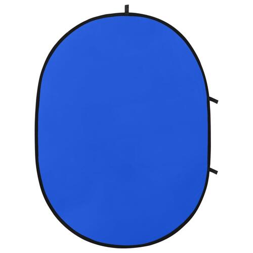 2-i-1 oval fotobaggrund 200x150 cm grøn og blå