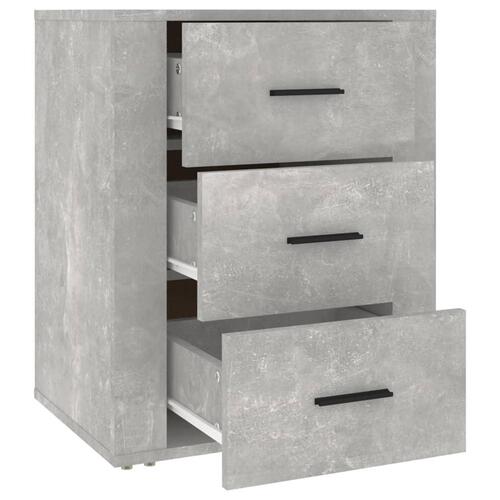 Sengebord 50x36x60 cm konstrueret træ betongrå