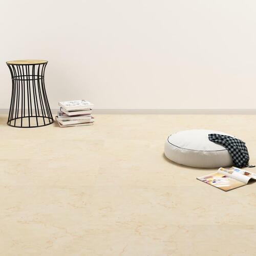 Selvklæbende gulvbrædder 20 stk. 1,86 m² PVC beige