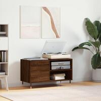Vinylskab 85x38x48 cm konstrueret træ brun egetræsfarve