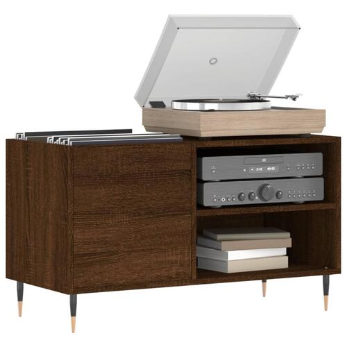 Vinylskab 85x38x48 cm konstrueret træ brun egetræsfarve