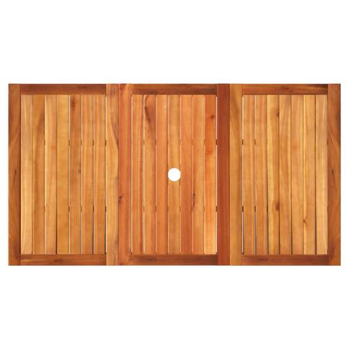 Havebord 140x80x75 cm polyrattan og akacietræ beige