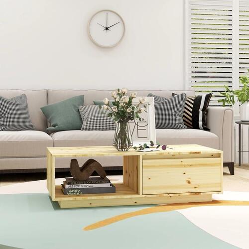 Sofabord 110x50x33,5 cm massivt fyrretræ