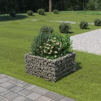 Gabion-højbed 90x90x50 cm galvaniseret stål