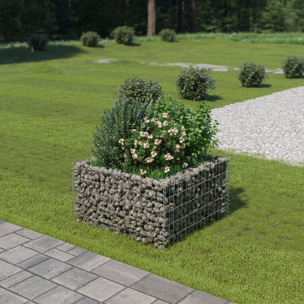 Gabion-højbed 90x90x50 cm galvaniseret stål