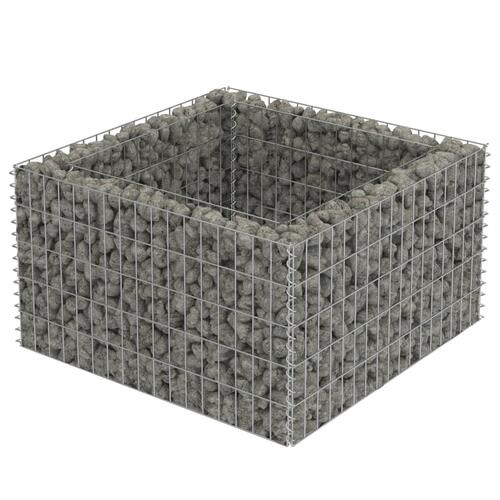 Gabion-højbed 90x90x50 cm galvaniseret stål