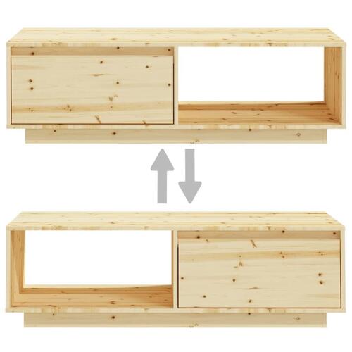 Sofabord 110x50x33,5 cm massivt fyrretræ