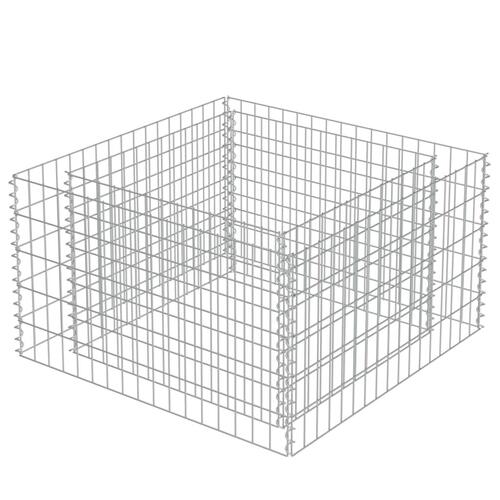 Gabion-højbed 90x90x50 cm galvaniseret stål