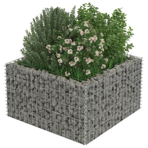 Gabion-højbed 90x90x50 cm galvaniseret stål