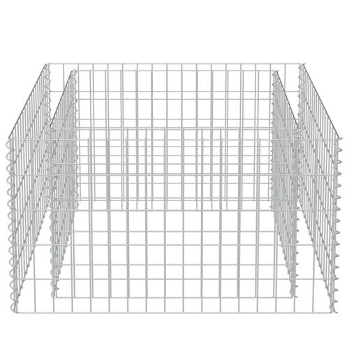 Gabion-højbed 90x90x50 cm galvaniseret stål