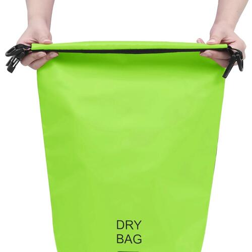 Vandtæt tørpose 10 l PVC grøn