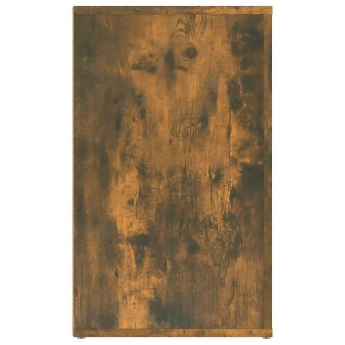 Sengebord 50x36x60 cm konstrueret træ røget egetræsfarve