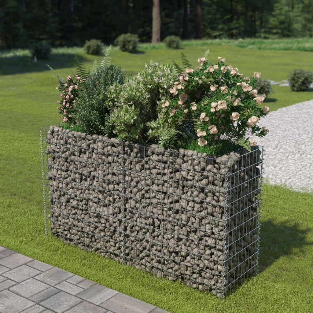 Gabion-højbed 180x50x100 cm galvaniseret stål