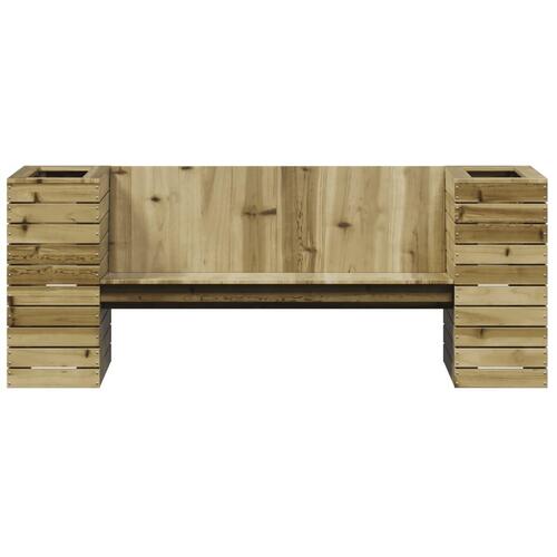 Bænk med plantekasser 167,5x60x65 cm imprægneret fyrretræ