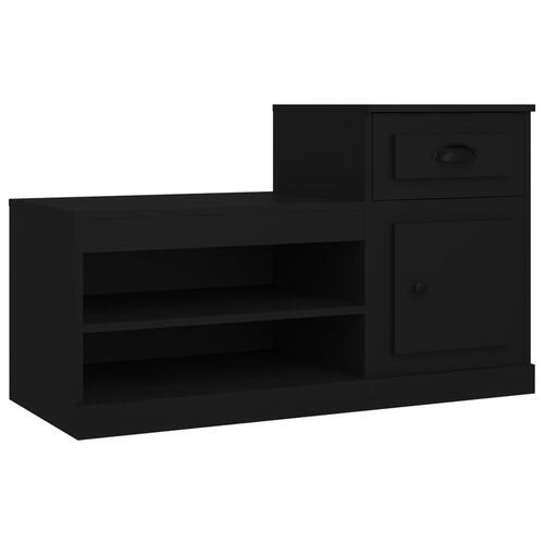 Skoreol 100x42x60 cm konstrueret træ sort